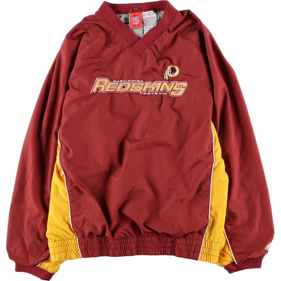 NFL WASHINGTON REDSKINS ワシントンレッドスキンズ Vネック ウォームアッププルオーバー メンズL /eaa363094