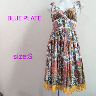 BLUE PLATE  キャミワンピース  花柄(ひざ丈ワンピース)