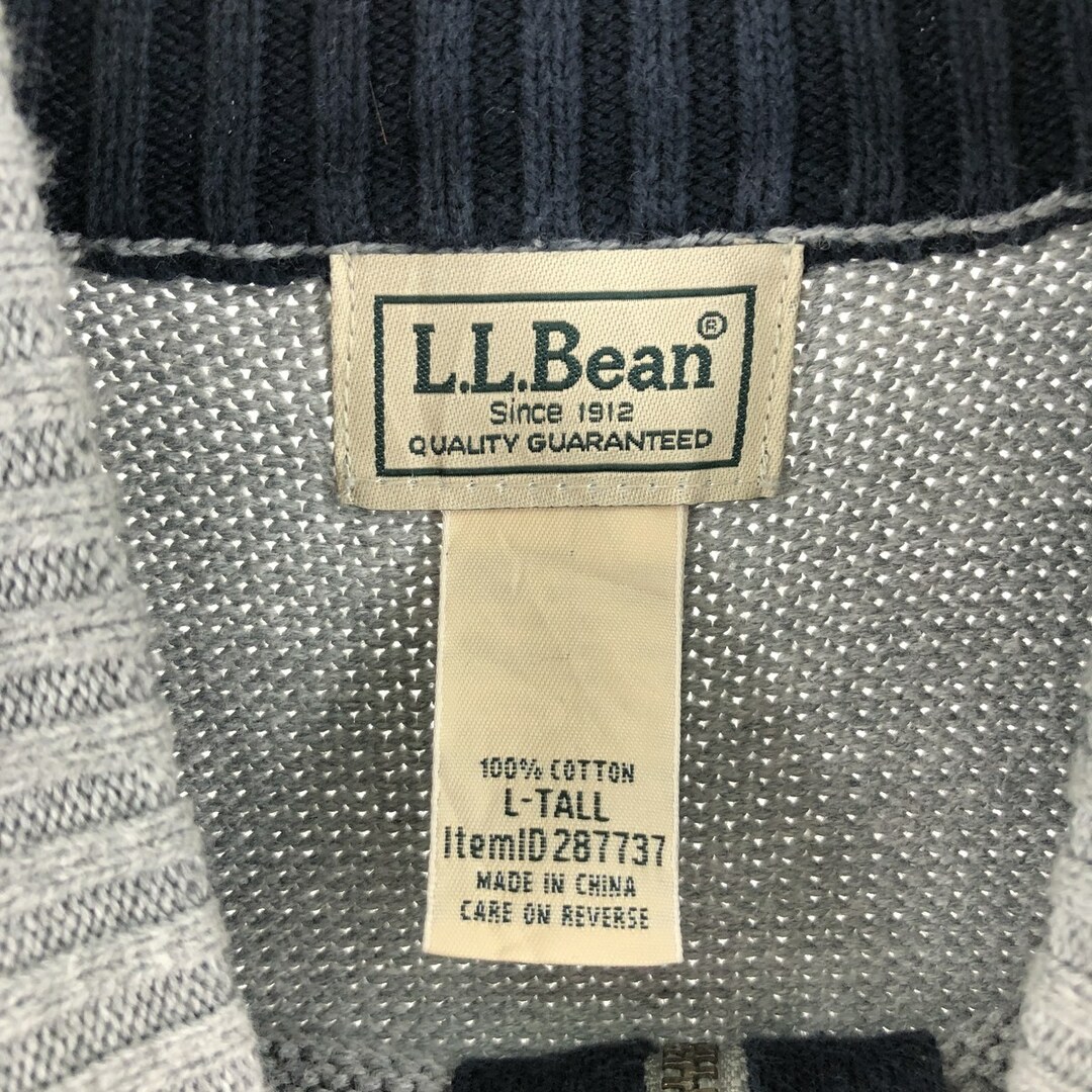 L.L.Bean - 古着 エルエルビーン L.L.Bean コットンニットハーフジップ