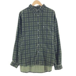 リーバイス(Levi's)の古着 リーバイス Levi's LEVI STRAUSS & CO. ボタンダウン チェック柄 長袖 コーデュロイシャツ メンズXXL /eaa364295(シャツ)