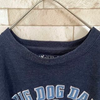 BIG DOGS スウェット 90s 刺繍ロゴ 裏起毛 ネイビー 3XL.