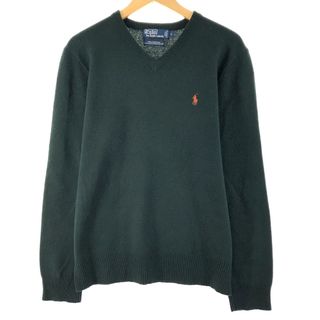 ラルフローレン(Ralph Lauren)の古着 ラルフローレン Ralph Lauren POLO by Ralph Lauren Vネック ラムウールニットセーター メンズM /eaa366679(ニット/セーター)