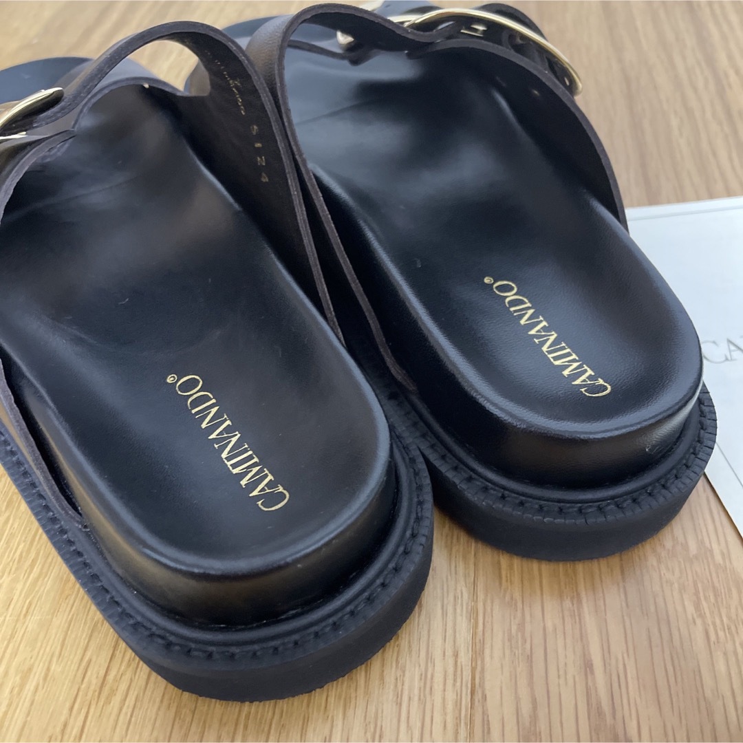 CAMINANDO カミナンド 別注 ブラウン 7 ダブル バックル サンダル