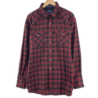 ペンドルトン(PENDLETON)の古着 ペンドルトン PENDLETON チェック柄 ウエスタンネルシャツ メンズXL /eaa367425(シャツ)