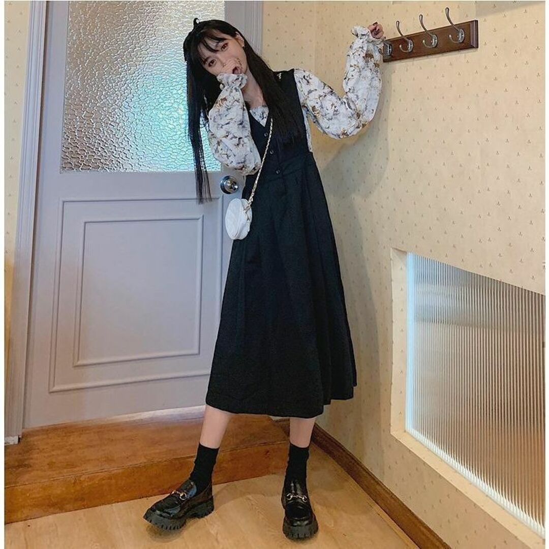 【ラス1】大きいサイズ レディース 春夏 2点セット ワンピース サロペット