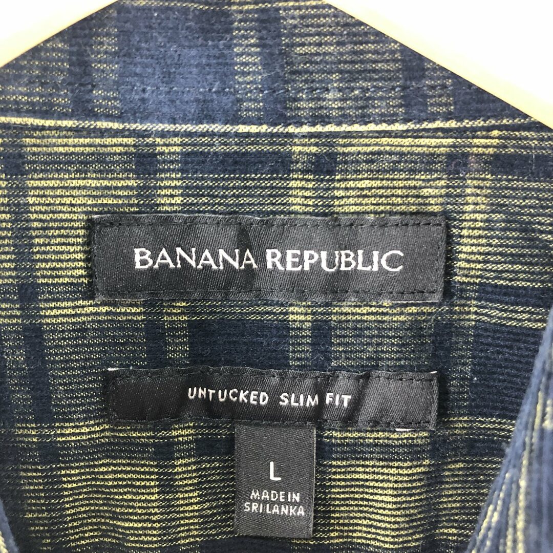 Banana Republic(バナナリパブリック)の古着 バナナリパブリック BANANA REPUBLIC チェック柄 長袖 コーデュロイシャツ /eaa367604 メンズのトップス(シャツ)の商品写真