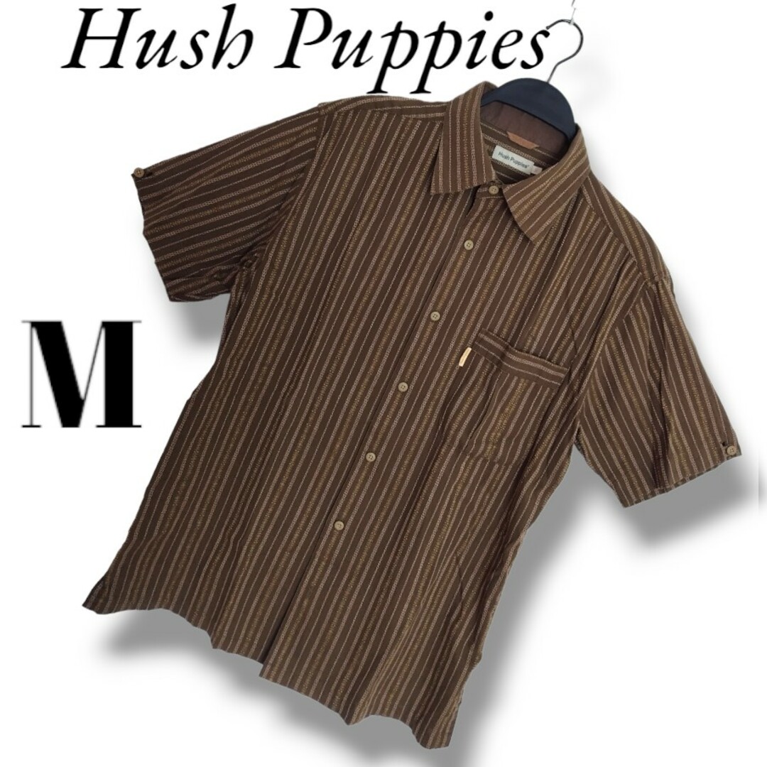 Hush Puppies(ハッシュパピー)のハッシュパピー コットンシャツ ストライプ コットン Mエムサイズ メンズ メンズのトップス(シャツ)の商品写真