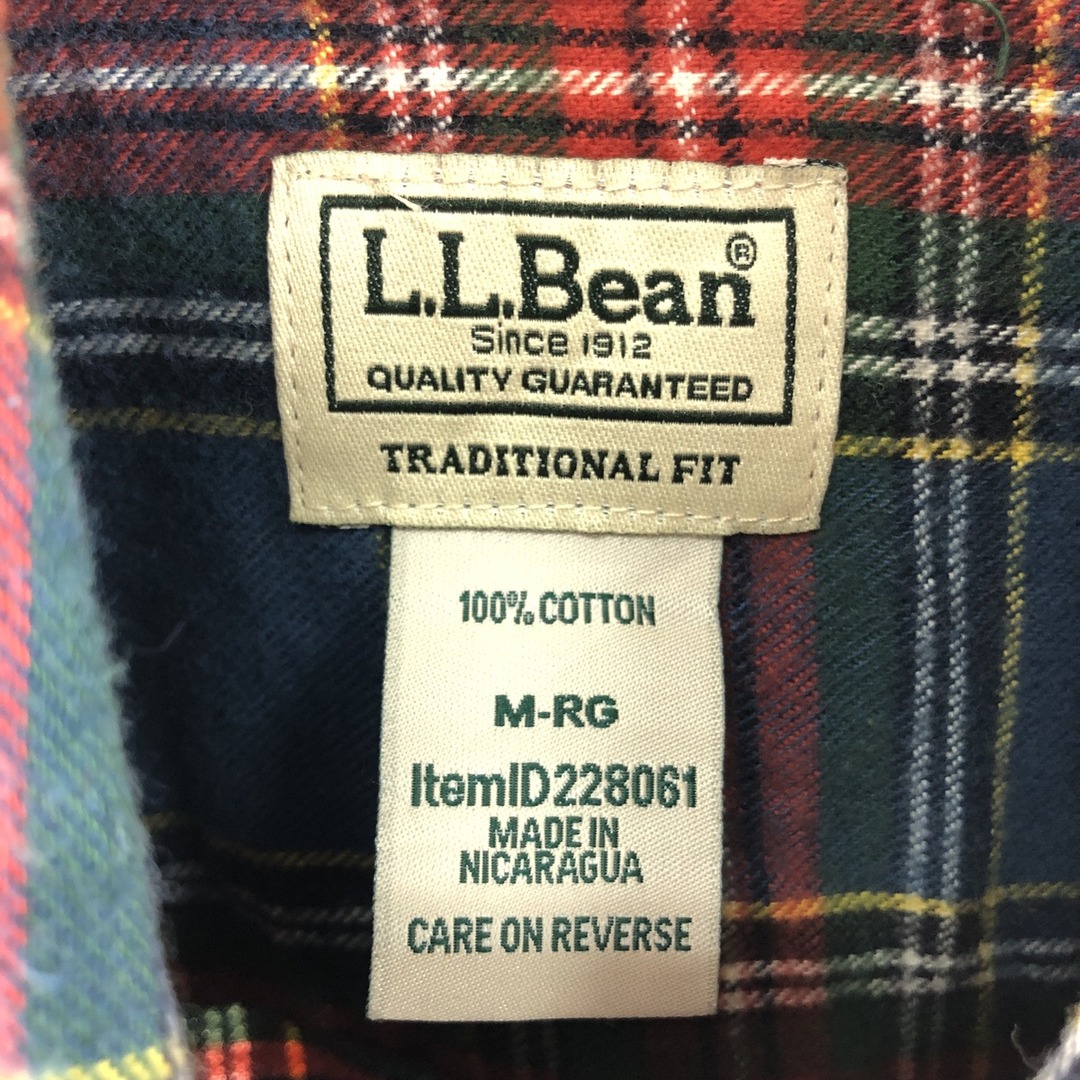 L.L.Bean(エルエルビーン)の古着 90年代 エルエルビーン L.L.Bean チェック柄 長袖 ボタンダウン フランネルシャツ メンズM ヴィンテージ /eaa367449 メンズのトップス(シャツ)の商品写真