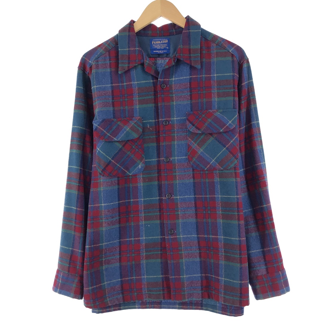 ペンドルトン PENDLETON チェック柄 ボードシャツ ウールボックスシャツ USA製 メンズL /eaa367429595cm商品名