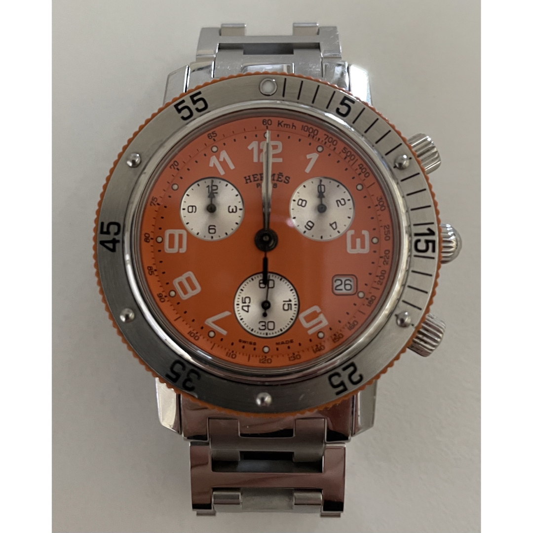 HERMES クリッパーダイバークロノ　メンズ　CL2.916腕時計(アナログ)