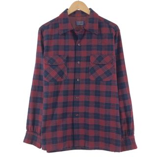 ペンドルトン(PENDLETON)の古着 40年代 ペンドルトン PENDLETON チェック柄 ボードシャツ ウールボックスシャツ メンズL ヴィンテージ /eaa367410(シャツ)