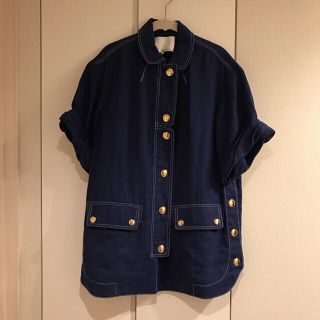 スリーワンフィリップリム(3.1 Phillip Lim)の3.1 philliplim 麻 半袖 ジャケット(Gジャン/デニムジャケット)