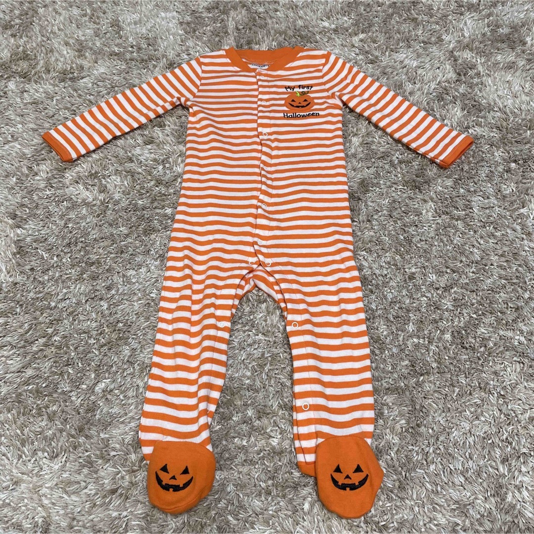 トイザらス(トイザラス)のハロウィン　かぼちゃ　パンプキンロンパース キッズ/ベビー/マタニティのベビー服(~85cm)(ロンパース)の商品写真