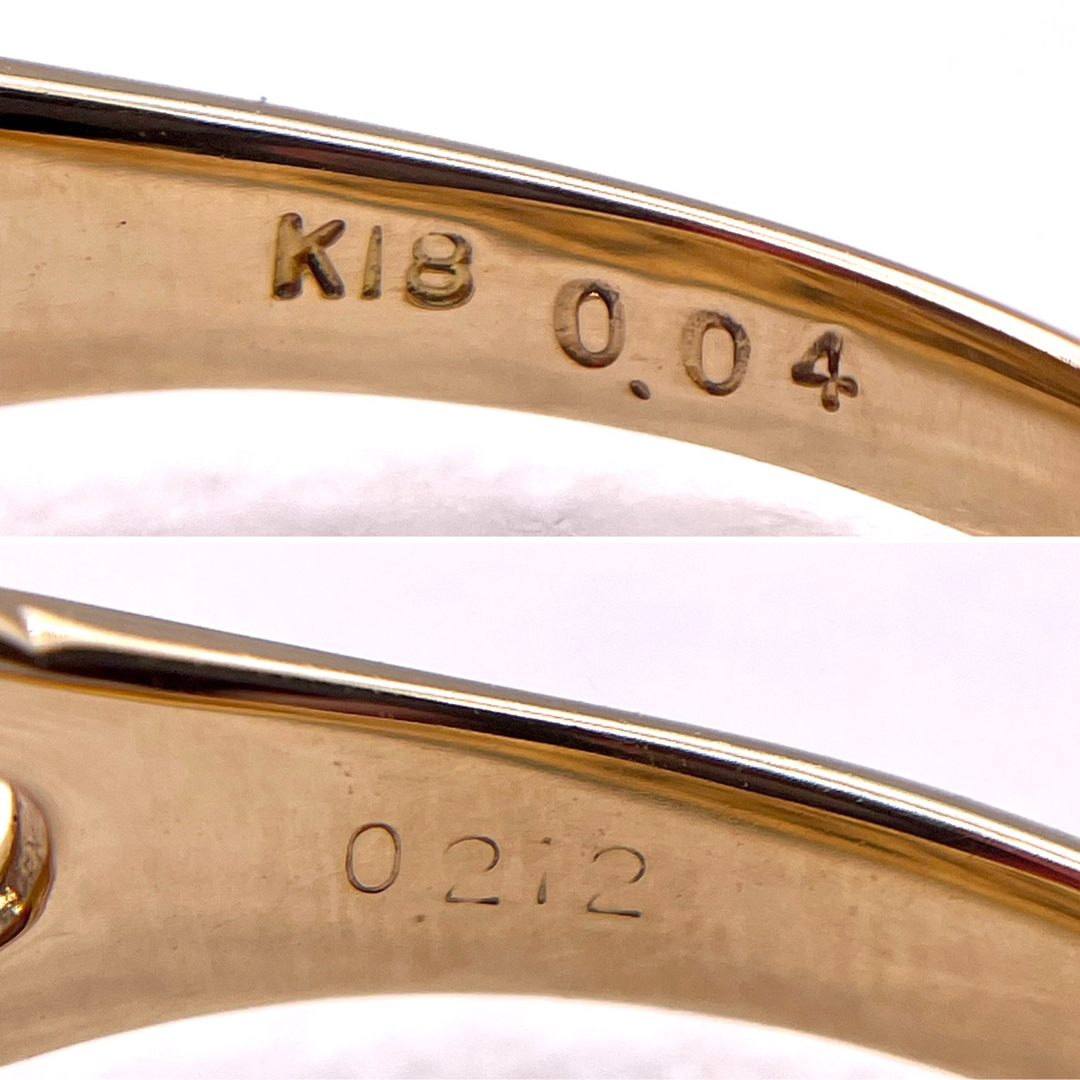 希少！ファンシーディープイエロウィッシュオレンジダイヤモンドリング*K18YG レディースのアクセサリー(リング(指輪))の商品写真