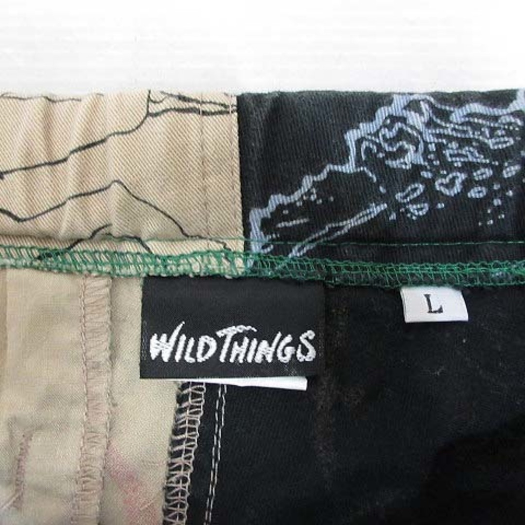 WILDTHINGS(ワイルドシングス)のワイルドシングス クライミング ショート パンツ L 青緑黒ベージュ 切替え メンズのパンツ(ショートパンツ)の商品写真