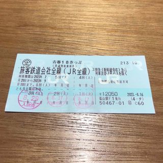 青春18きっぷ2回分(鉄道乗車券)