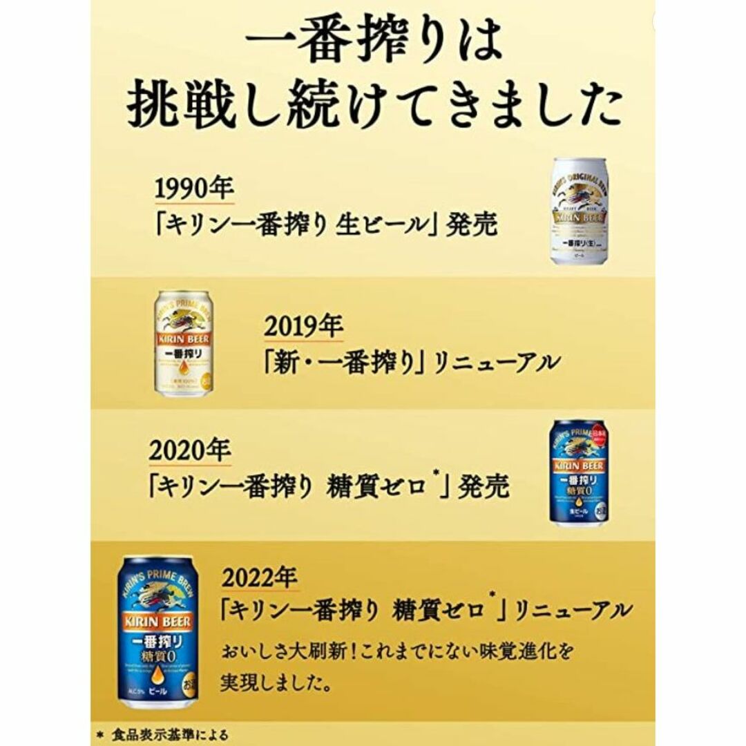 格安❕新キリン一番搾《糖質0》350ml×24缶/500ml×24缶/2箱 5