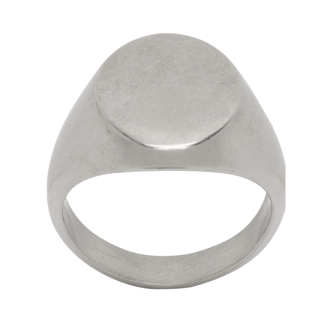 リング(指輪)4新品 メゾン マルジェラ MM6 オーバル シュバリエ リング シルバー 指輪