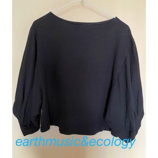 アースミュージックアンドエコロジー(earth music & ecology)のパフスリーブ　プルオーバー(カットソー(半袖/袖なし))