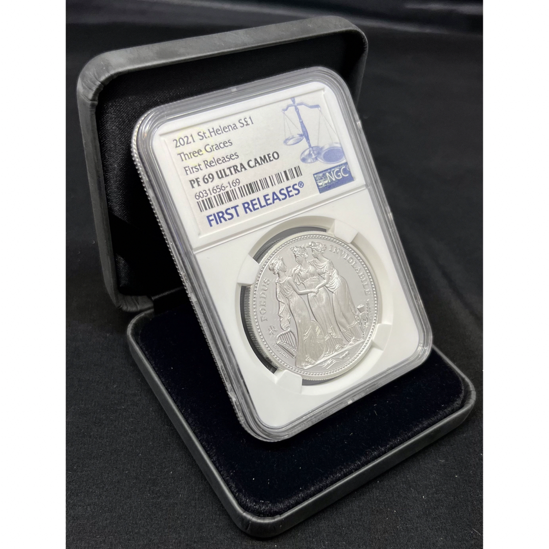 2021 イギリス セントヘレナ スリーグレイセス1oz銀貨 PF69UC