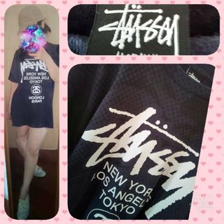 ステューシー(STUSSY)のSTUSSY*133 女子にオーバーサイズでお勧め♪人気 定番 前後ろロゴ(Tシャツ/カットソー(半袖/袖なし))