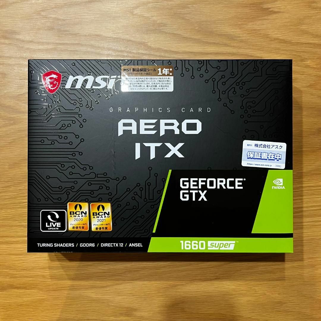GeForce GTX 1660 SUPER AERO ITX S1‎GDDR６VRAM容量