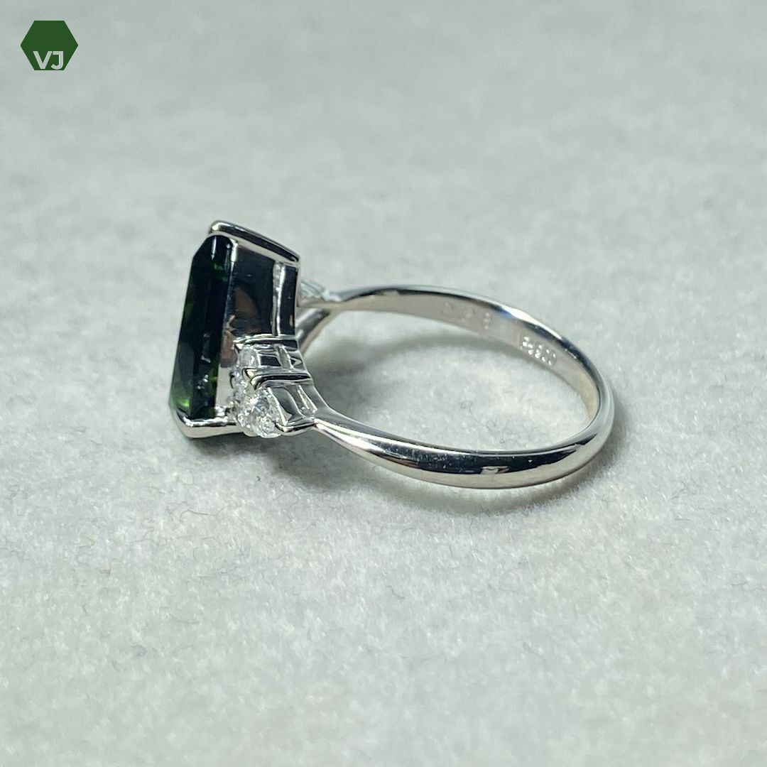 22-5】グリーントルマリン ダイヤモンド リング 2.28ctD0.32ct 22-5】グリーントルマリン ダイヤモンド リング 2.28ctD0.32ct