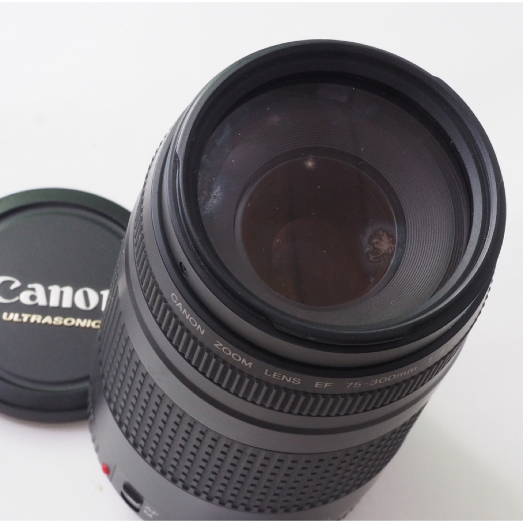 Canon(キヤノン)の【美品】キャノンEF75-300mm超望遠ズーム❤️スポーツやイベントで大活躍 スマホ/家電/カメラのカメラ(レンズ(ズーム))の商品写真