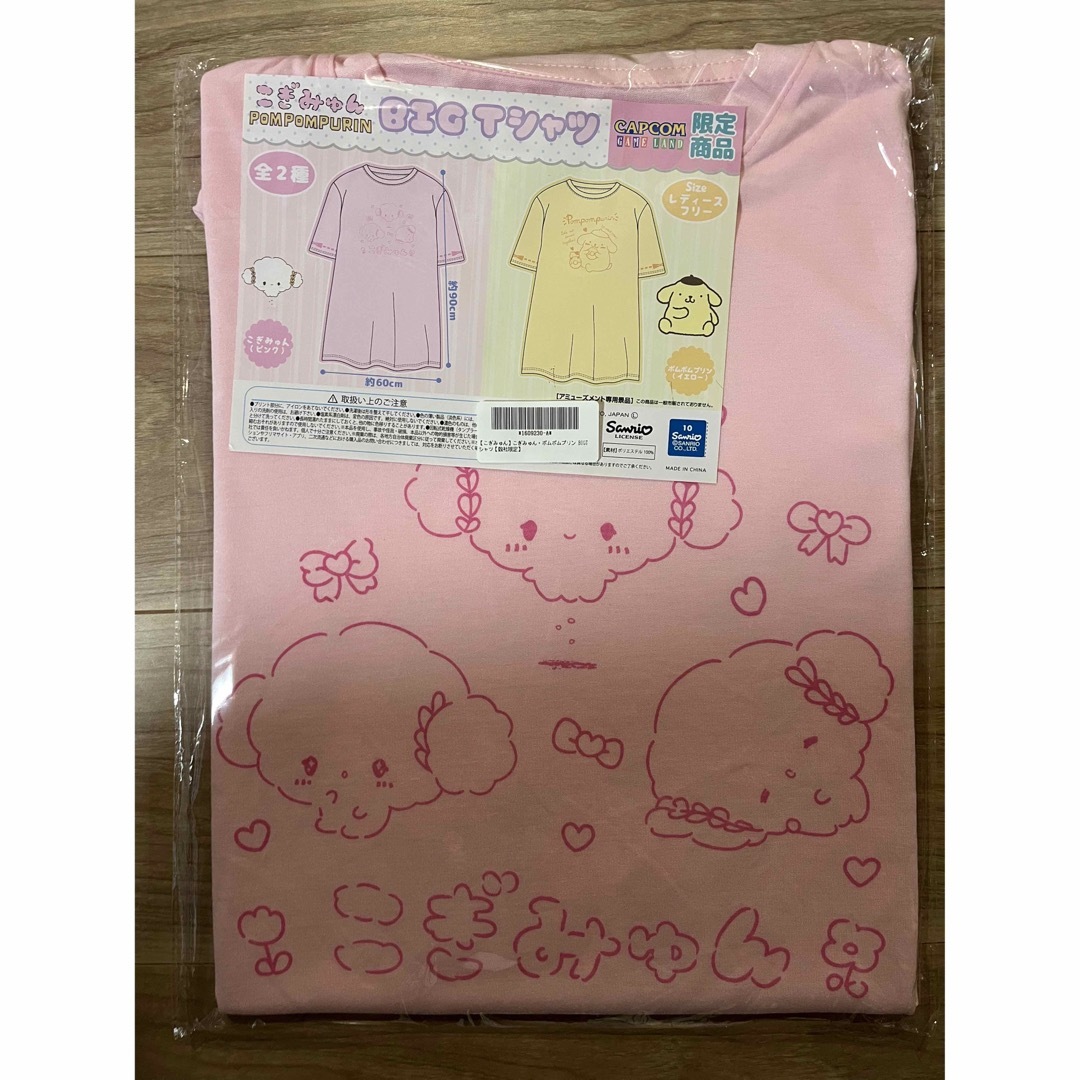 サンリオ(サンリオ)のカプコン限定 サンリオ こぎみゅん BIG Tシャツ　ビッグTシャツ　ピンク レディースのトップス(Tシャツ(半袖/袖なし))の商品写真