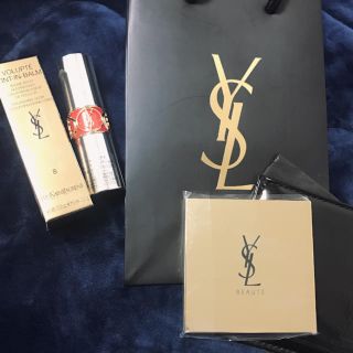 イヴサンローランボーテ(Yves Saint Laurent Beaute)の新品未使用★YSLヴォリュプテ ティントインバーム 8番 ミラー付き(口紅)