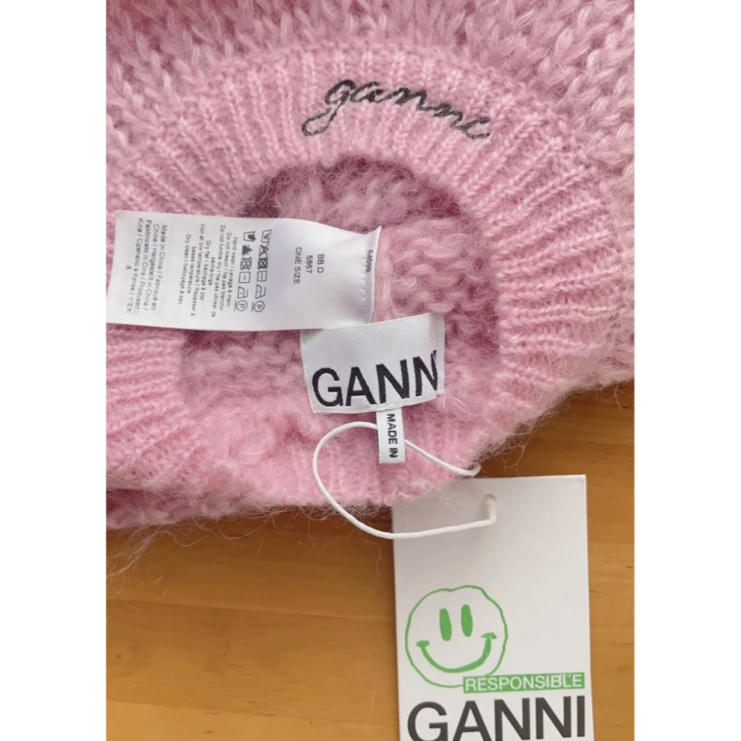 新品未使用✩タグ付き GANNI ガニー ベレー帽 ピンク