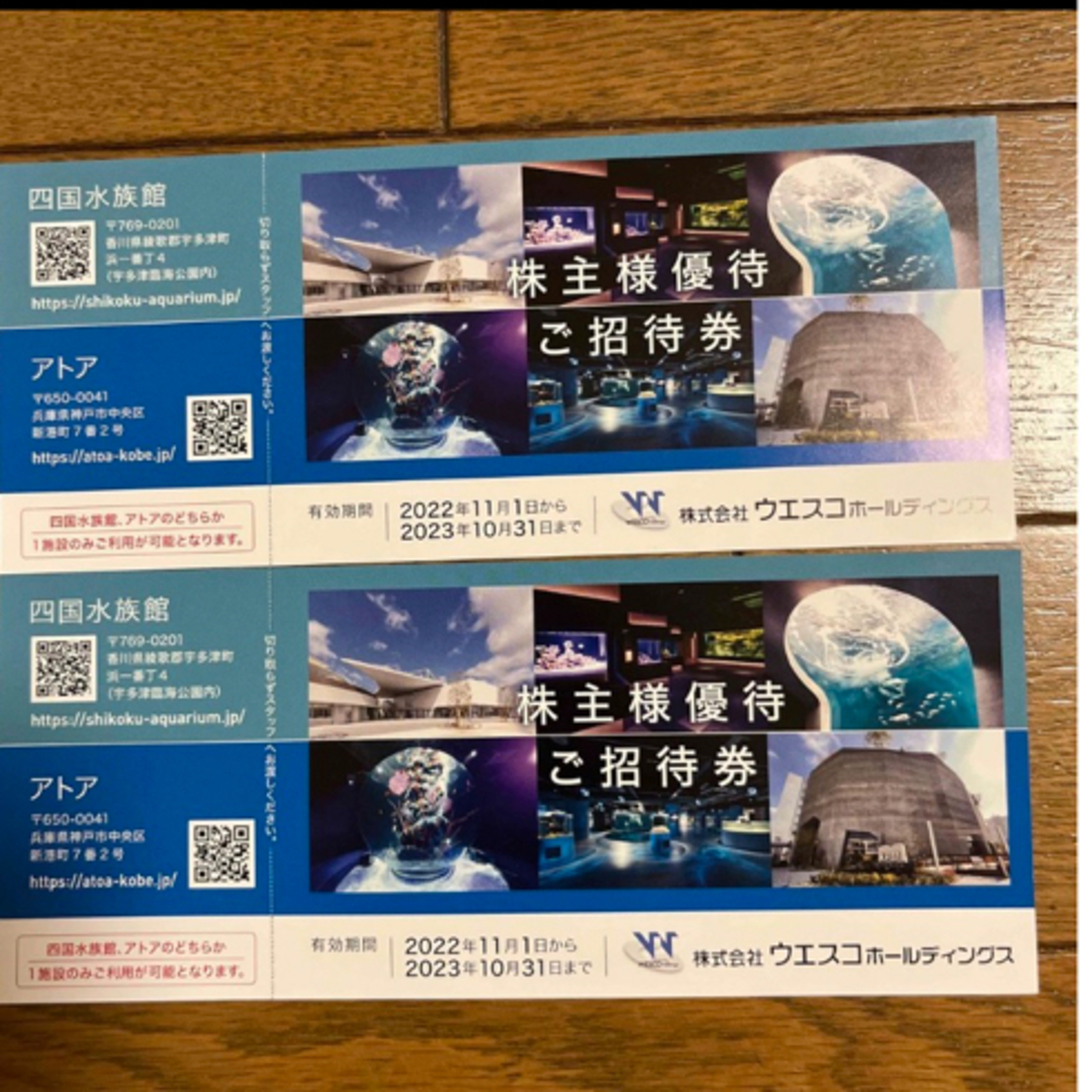 四国水族館.アトアペアチケット チケットの施設利用券(水族館)の商品写真