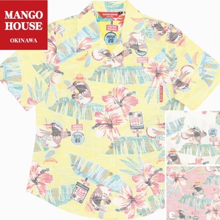 MANGO HOUSE かりゆしウェア　イエロー　マンゴハウス(シャツ/ブラウス(半袖/袖なし))