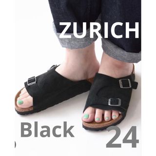 ビルケンシュトック(BIRKENSTOCK)のビルケンシュトック  ZURICH チューリッヒ サンダル ブラック　37(サンダル)