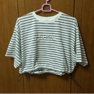 イング(INGNI)の【美品】INGNI ボーダー裾しぼりTシャツ(Tシャツ(半袖/袖なし))