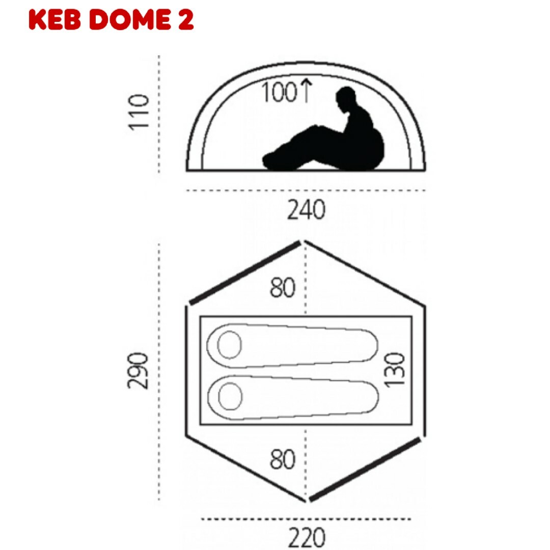 フェールラーベン　ケブドーム2  keb dome2 フットプリント付　美品
