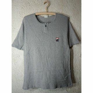 フィラ(FILA)のo6875　FILA　フィラ　半袖　ヘンリーネック　デザイン　tシャツ(Tシャツ/カットソー(半袖/袖なし))