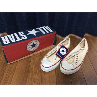 コンバース(CONVERSE)の希少　新品未使用　USA製90sコンバースオールスターLow生成りUS9.5(スニーカー)