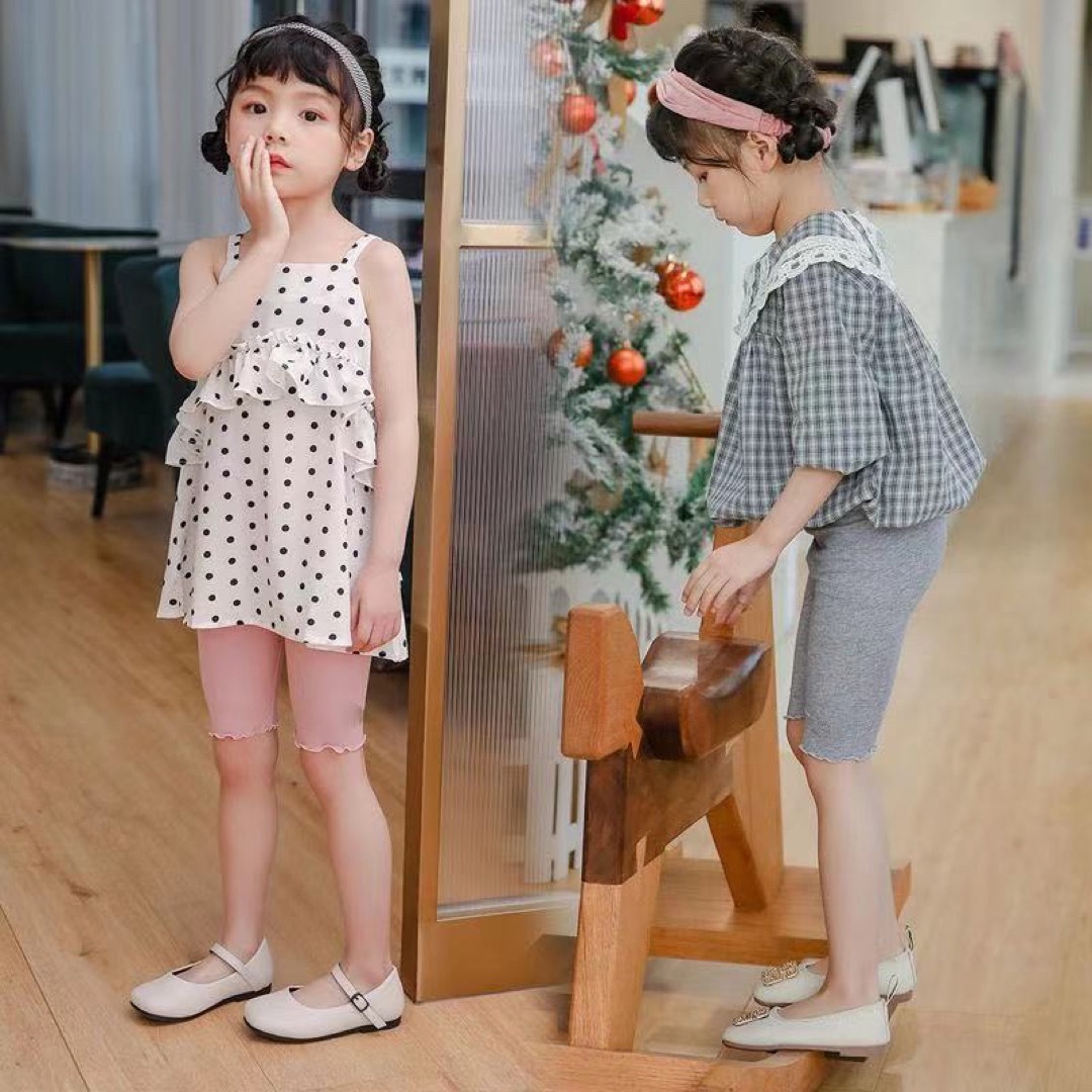 120 サイズ 子供夏用5分オーバーパンツ 3枚セット キッズ/ベビー/マタニティのキッズ服女の子用(90cm~)(パンツ/スパッツ)の商品写真