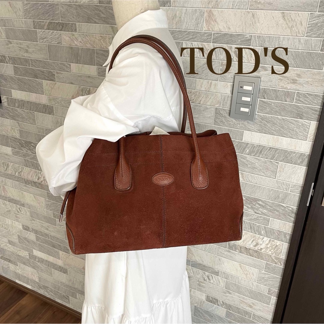 値下げ！”TOD’S” トッズ　レザートートバッグ　ブラウン