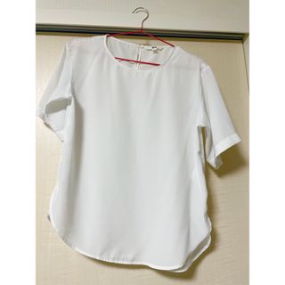 ユニクロ(UNIQLO)のユニクロ　白　ブラウス(シャツ/ブラウス(半袖/袖なし))