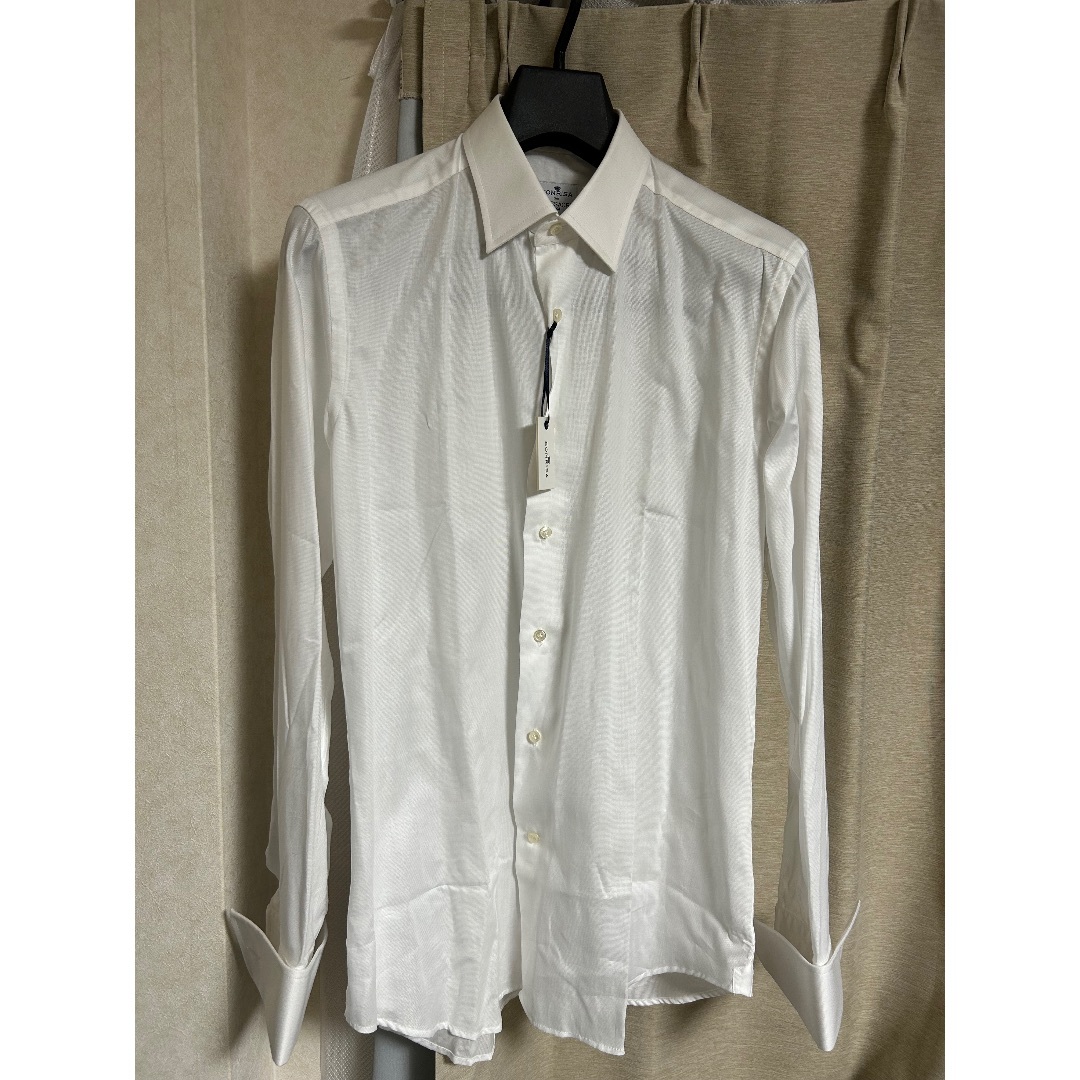 タグ付新品 SONRISA ソンリーサ ダブルカフスドレスシャツ 40 白