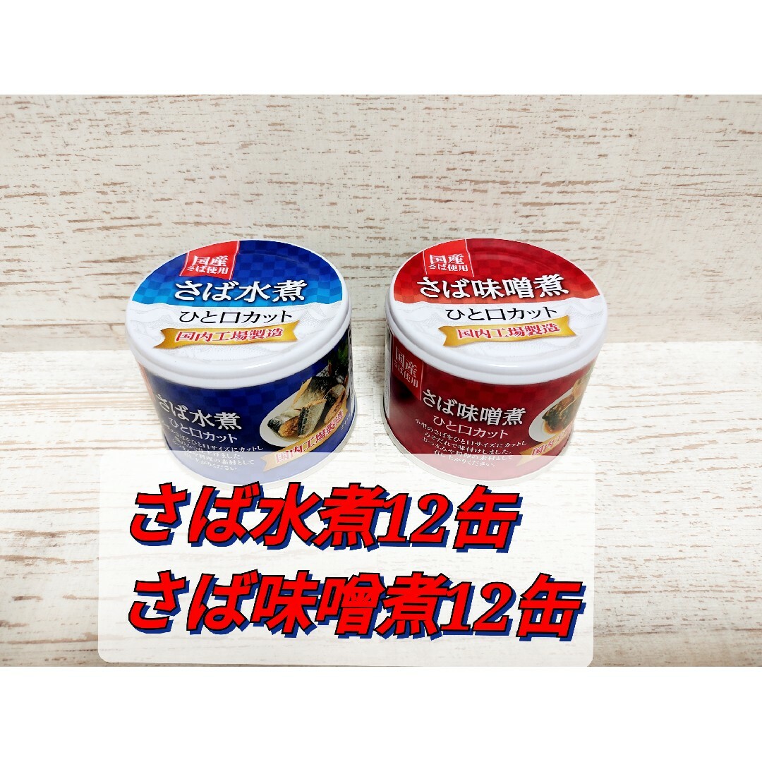 その他　新商品　190g×24缶　ひと口カット　さば味噌煮　さば水煮　宝幸　加工食品