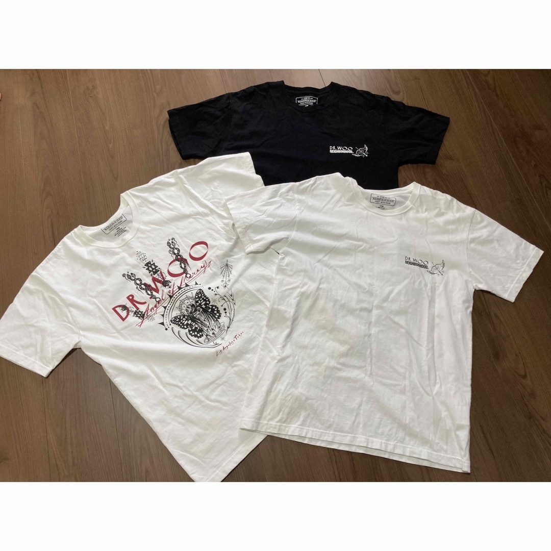 NEIGHBORHOOD × DR WOO T-Shirt3枚セット　Lサイズ