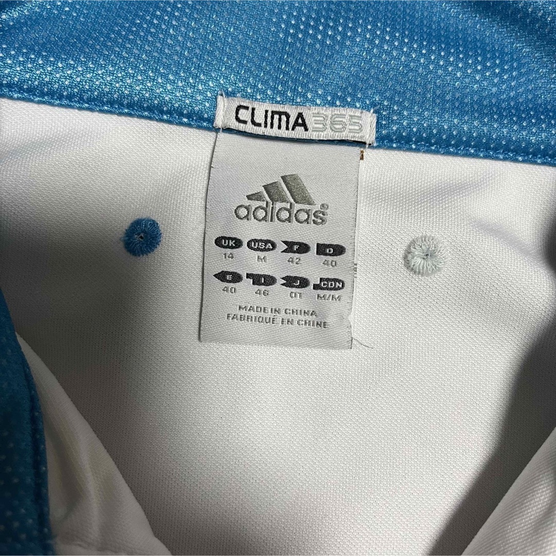 adidas - 00's adidas トラックジャケット ワンポイント ホワイト×水色