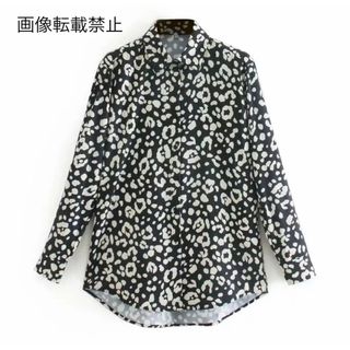 🍉8月新作☀️11975◇レオパード 豹柄 シャツ ブラウス(シャツ/ブラウス(長袖/七分))