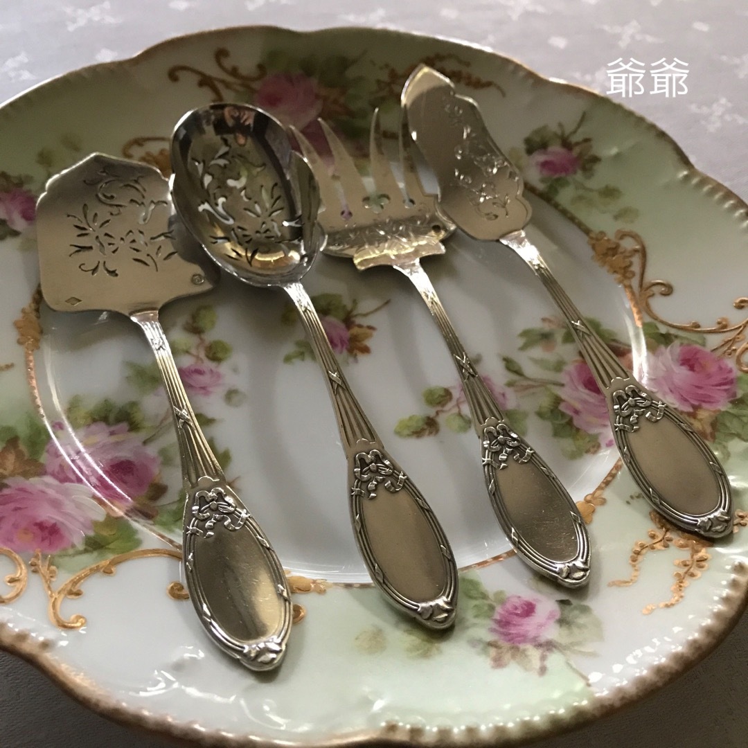 フランス製/純銀 スターリングシルバー/オードブルサーバー 4本