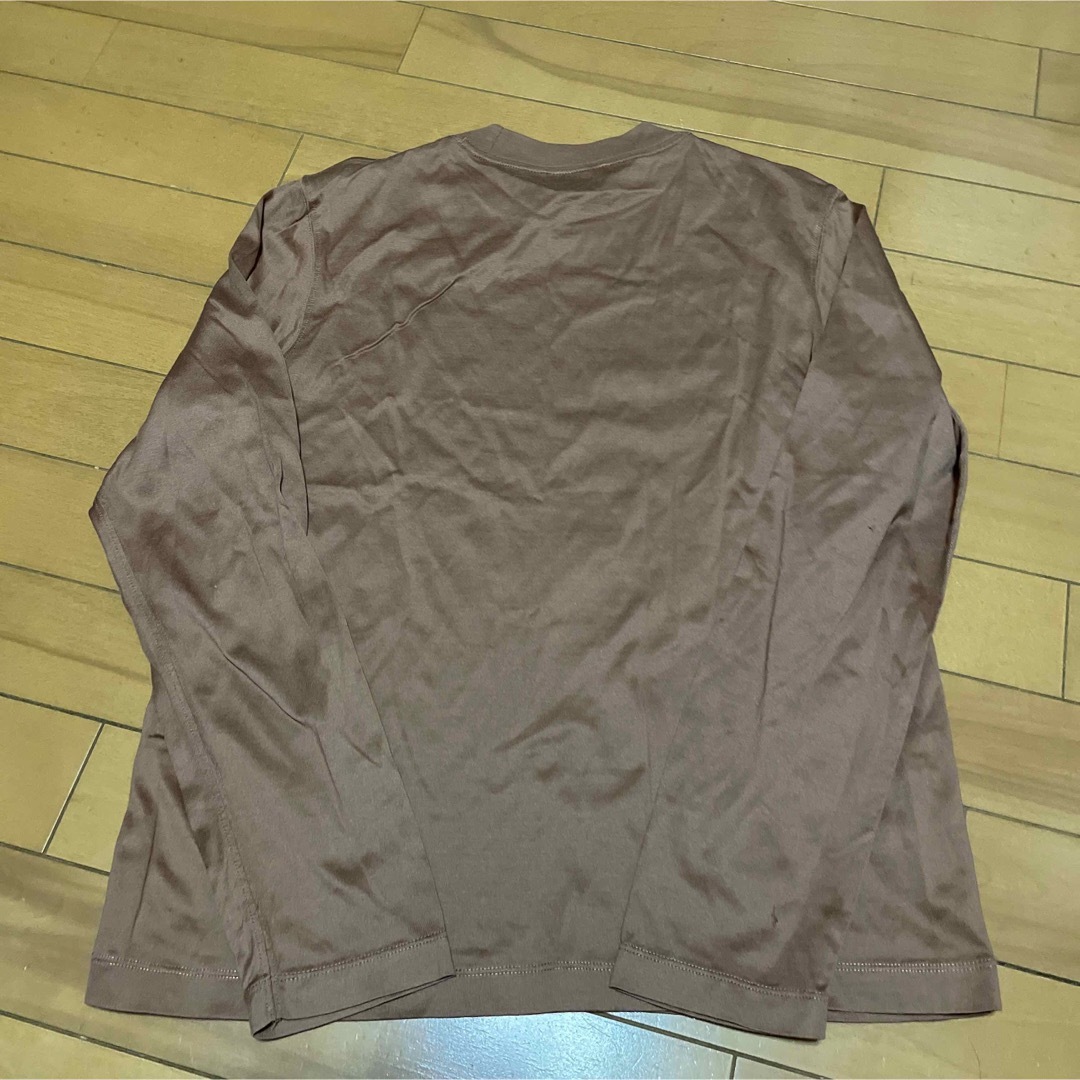 UNIQLO(ユニクロ)のユニクロ　UNIQLO   マーセライズコットンクルーネックT（長袖） レディースのトップス(Tシャツ(長袖/七分))の商品写真