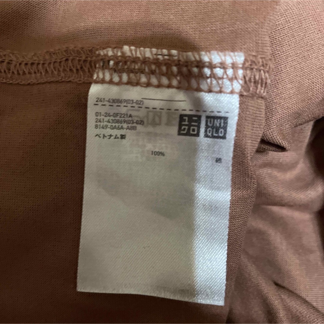 UNIQLO(ユニクロ)のユニクロ　UNIQLO   マーセライズコットンクルーネックT（長袖） レディースのトップス(Tシャツ(長袖/七分))の商品写真