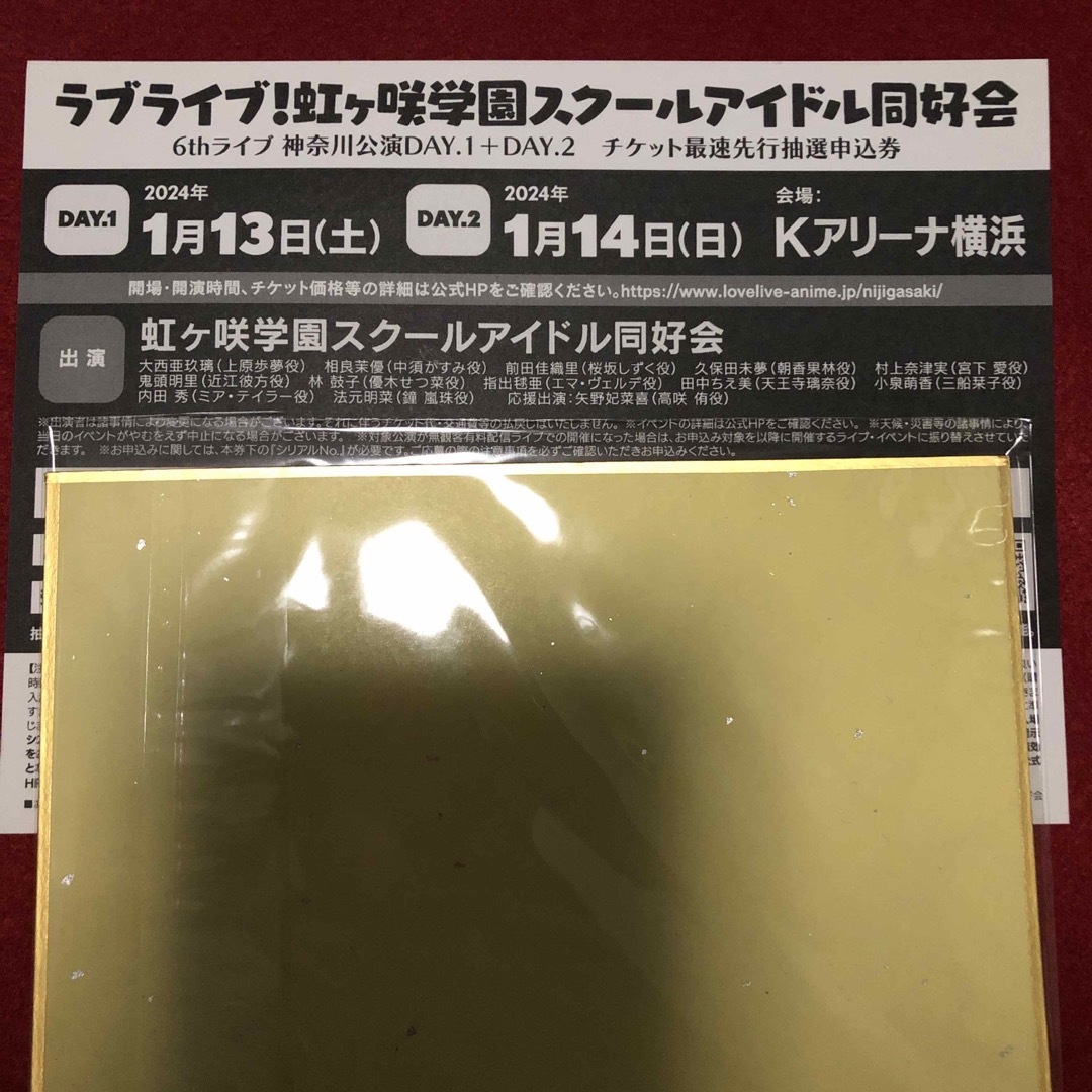 ラブライブ　虹ヶ咲　シリアルコード チケットのイベント(声優/アニメ)の商品写真